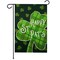 G128 Happy St. Patrick's Day Plaid Shamrock Garden Flag 12x18 In Double Sided St. Patrick's Day Yard Garden Lawn Decoration